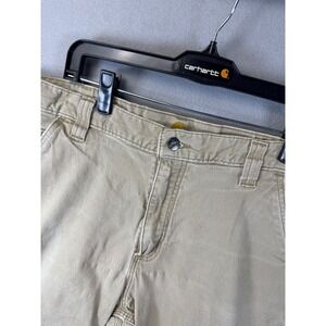 Carhartt Relaxed Fit Carpenter Pants Work Utility Khaki Beige 36x30 Construction